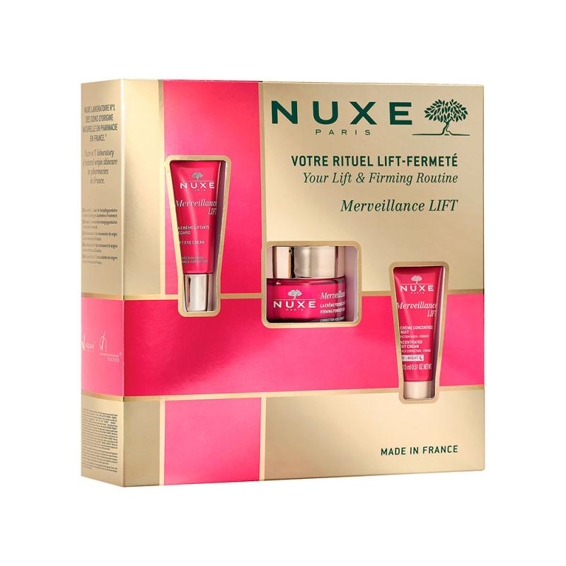 Firmness Routine Set Nuxe: Merveillance Lift Powdery, Vegan, Firming, Day, Cream, For Face, 50 ml + Merveillance Lift, Vegan, Lifting, Eye Cream, 15 m