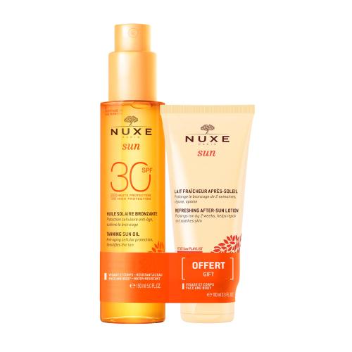 Set Nuxe: Sun, Anti-Ageing, Tanning Oil, SPF 30, 150 ml + Sun, Refreshing, After-Sun Lotion, 100 ml