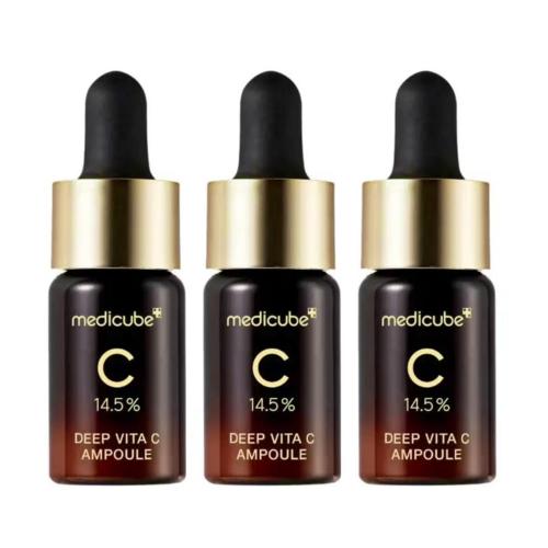 Set, Medicube, Deep Vita C, Brightening, Tonic Lotion, For Face & Neck, 3 pcs, 30 g