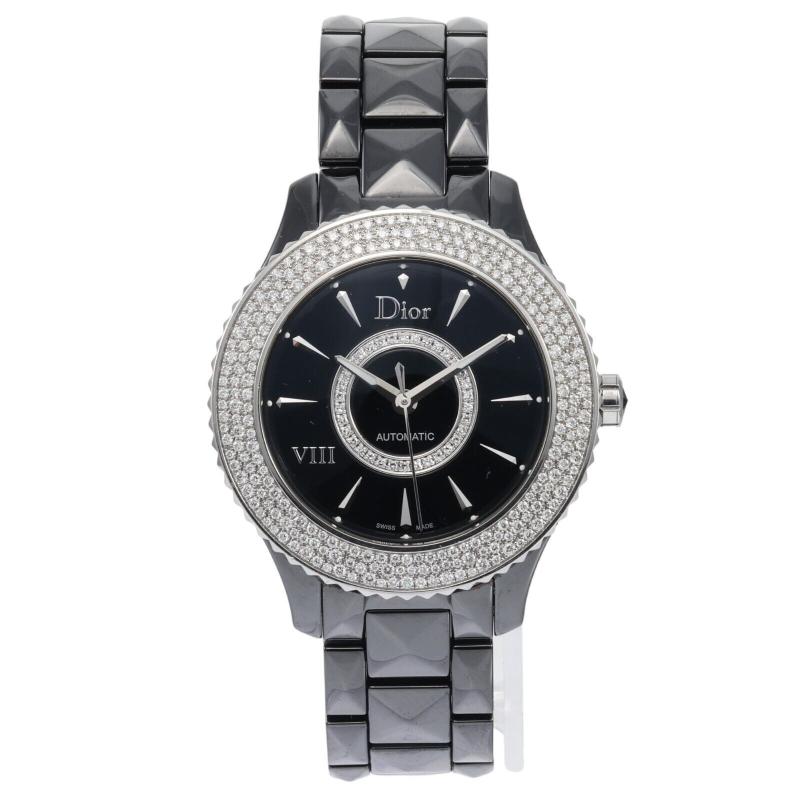 Christian Dior, VII, Quartz Ceramic Strap Watch, Black, 38 mm, For Women